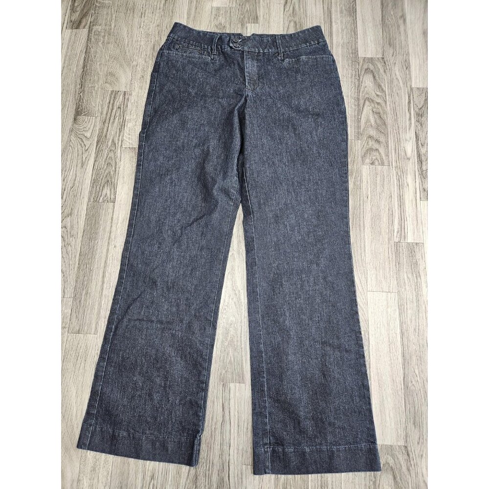 Riders By Lee Pants Womens 12 Medium Blue Wide Leg Casual Flare Stretch Denim
